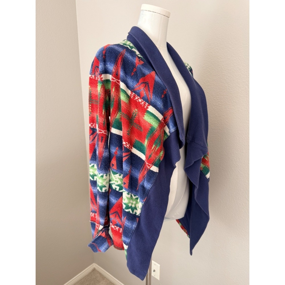 POLO Ralph Lauren Navajo Southwestern Towel-Cloth Open Cardigan Sz L - Picture 5 of 10